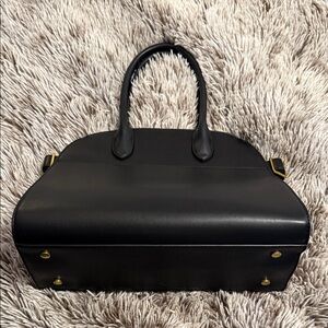 Miztique Black Satchel with Gold Hardware